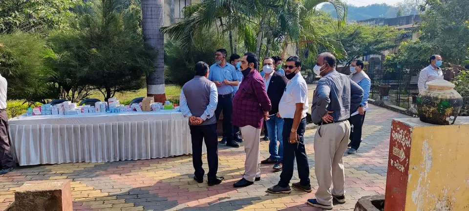 Guests at camp tables