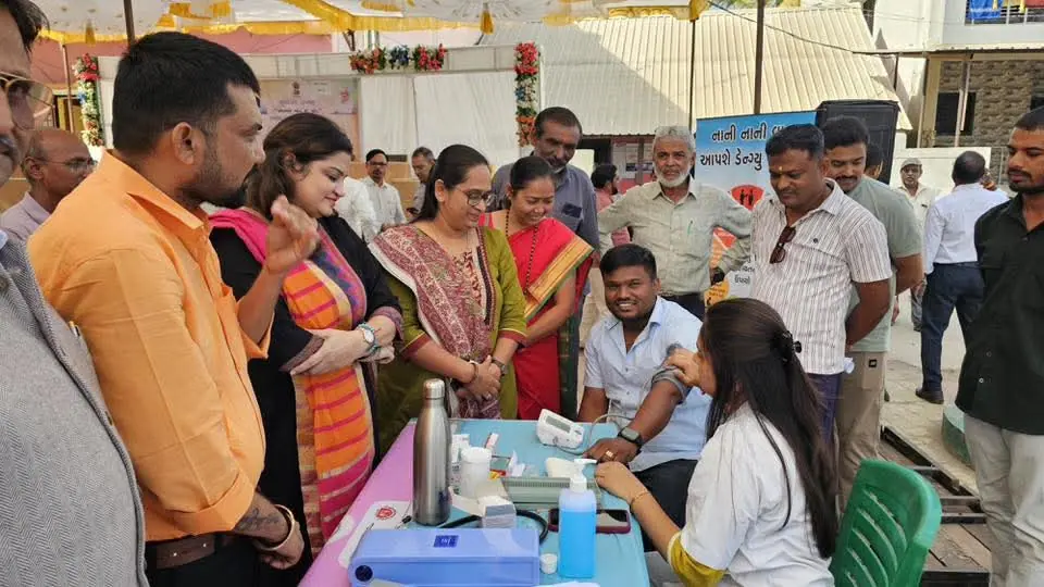 Health checkup camp, BP check