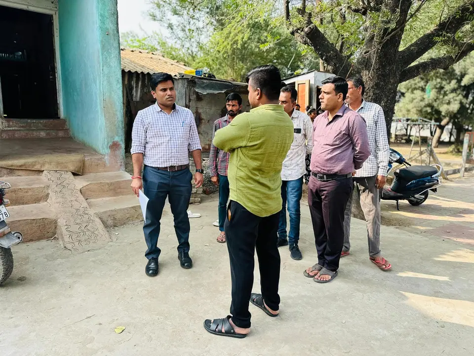 Site visit in village