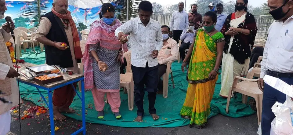 Offering/puja at programme