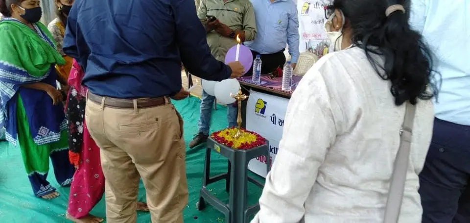 Inauguration/lamp at camp