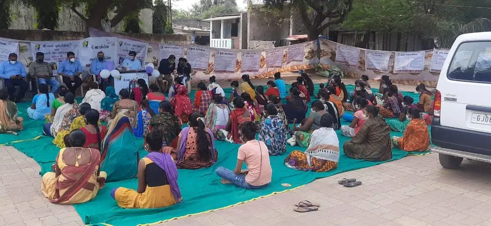 Large women"s awareness camp