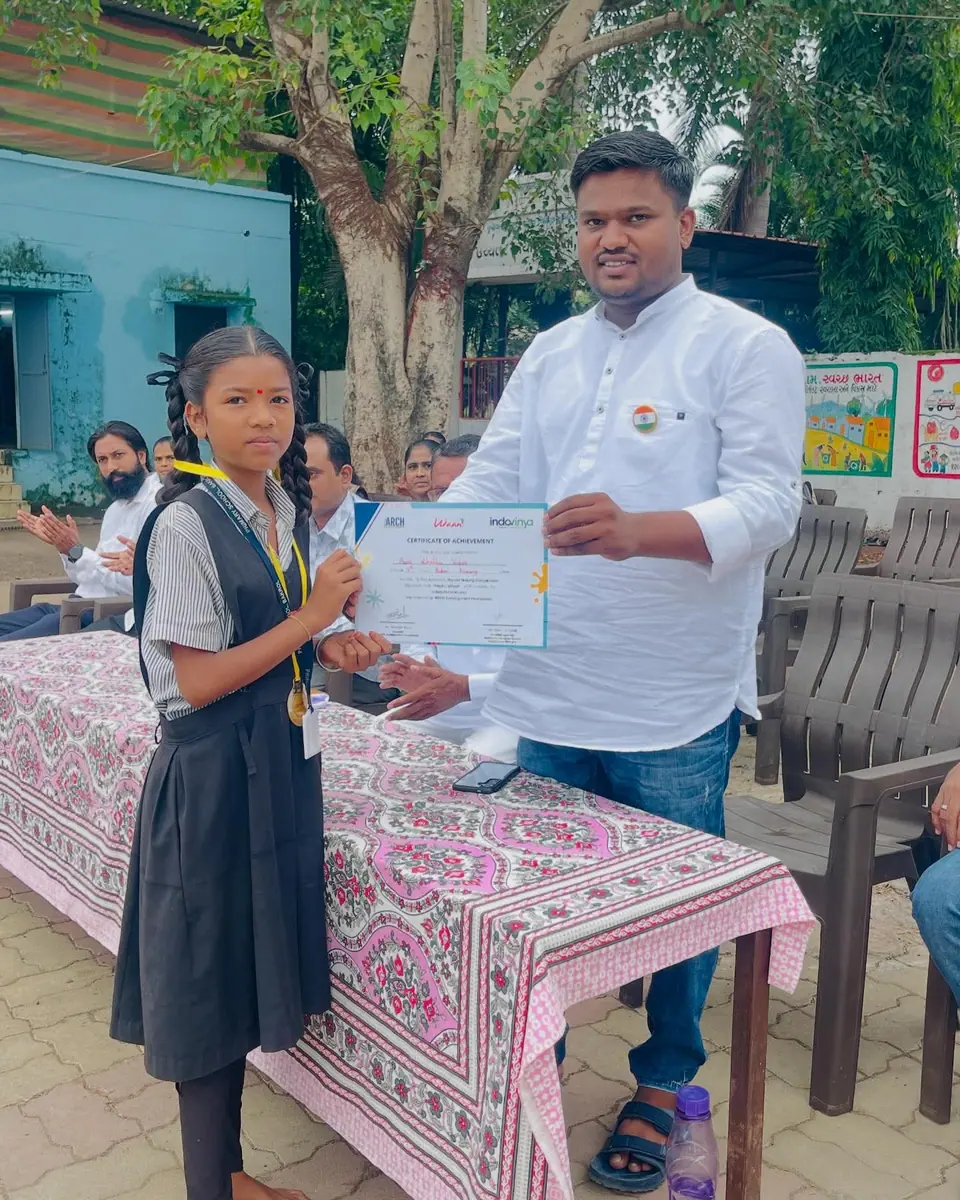Certificate given to schoolgirl by young man