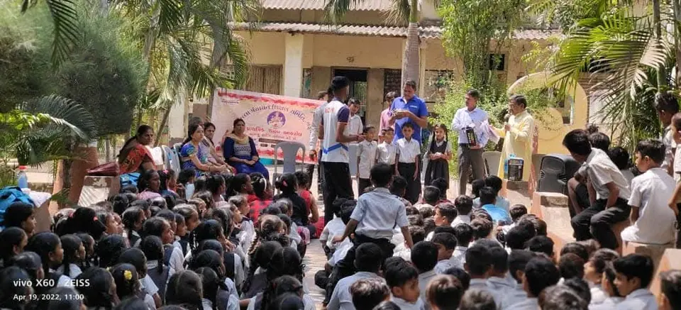School programme, children seated